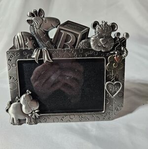Vintage Fetco 2006 Pewter Zoo Animal Photo Frame 3.5 X 5